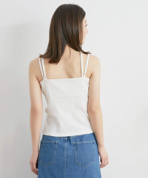 RETRO GIRL（レトロガール）の「デザインテレコキャミ（キャミソール・レディース・ブラック/イエロー/ホワイト/ライトブラウン/ブラック系その他3・FREE）」の14枚目の写真