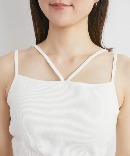 RETRO GIRL（レトロガール）の「デザインテレコキャミ（キャミソール・レディース・ブラック/イエロー/ホワイト/ライトブラウン/ブラック系その他3・FREE）」の13枚目の写真