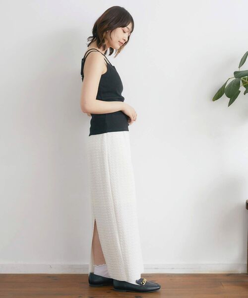 RETRO GIRL（レトロガール）の「デザインテレコキャミ（キャミソール・レディース・ブラック/イエロー/ホワイト/ライトブラウン/ブラック系その他3・FREE）」の7枚目の写真