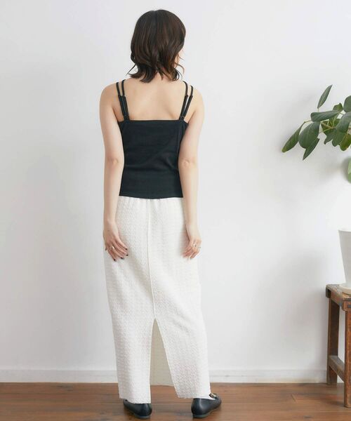 RETRO GIRL（レトロガール）の「デザインテレコキャミ（キャミソール・レディース・ブラック/イエロー/ホワイト/ライトブラウン/ブラック系その他3・FREE）」の6枚目の写真