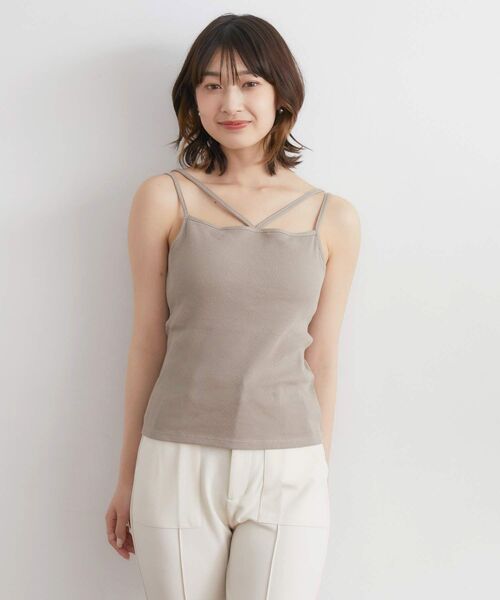 RETRO GIRL（レトロガール）の「デザインテレコキャミ（キャミソール・レディース・ブラック/イエロー/ホワイト/ライトブラウン/ブラック系その他3・FREE）」の22枚目の写真