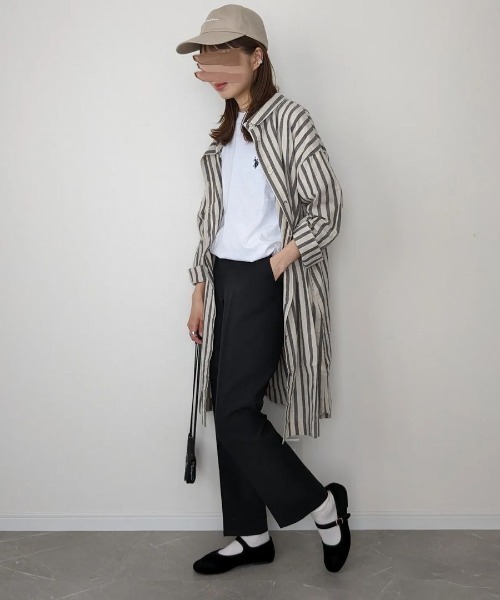 LBC（エルビーシー）の「リネン混3WAYワンピース（シャツワンピース・レディース・ベージュ/ブラック/ブルー・M/L）」の4枚目の写真