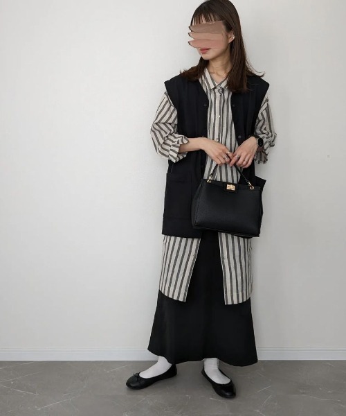 LBC（エルビーシー）の「リネン混3WAYワンピース（シャツワンピース・レディース・ベージュ/ブラック/ブルー・M/L）」の6枚目の写真