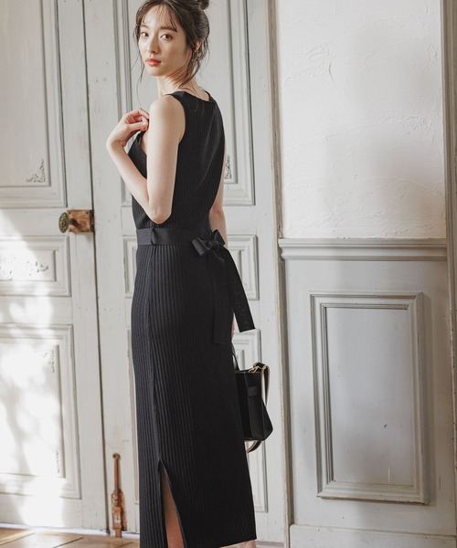 Andemiu(アンデミュウ)の「10th Iラインワンピース906636(ワンピース・レディース・ピンク/ブラック/ブルー・FREE)」の1枚目の写真