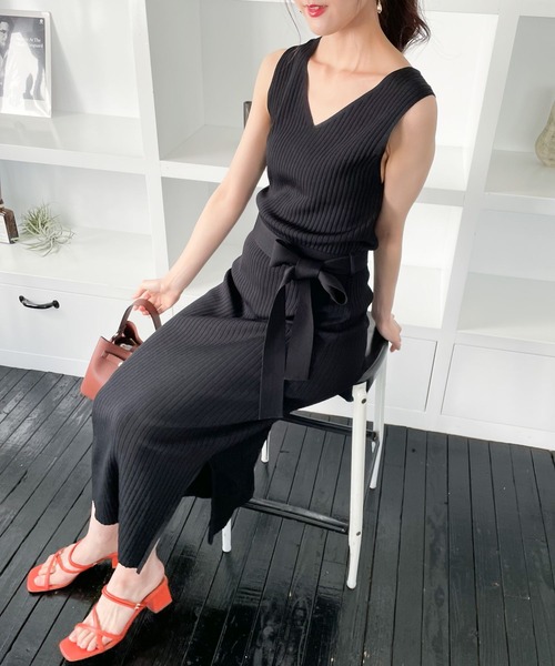 Andemiu(アンデミュウ)の「10th Iラインワンピース906636(ワンピース・レディース・ピンク/ブラック/ブルー・FREE)」の16枚目の写真