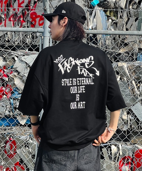 kutir（クティール）の「グラフィック半袖スウェット（スウェット・メンズ・ネイビー/ホワイト系その他/ブラック・LARGE/MEDIUM）」の12枚目の写真