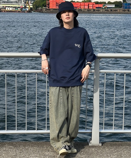 kutir（クティール）の「グラフィック半袖スウェット（スウェット・メンズ・ネイビー/ホワイト系その他/ブラック・LARGE/MEDIUM）」の6枚目の写真