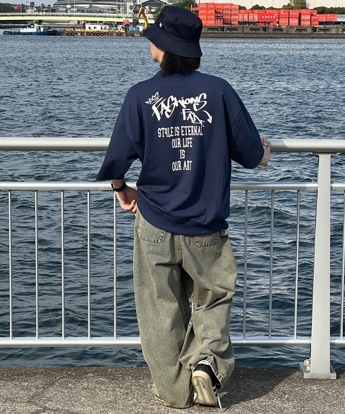 kutir（クティール）の「グラフィック半袖スウェット（スウェット・メンズ・ネイビー/ホワイト系その他/ブラック・LARGE/MEDIUM）」の15枚目の写真