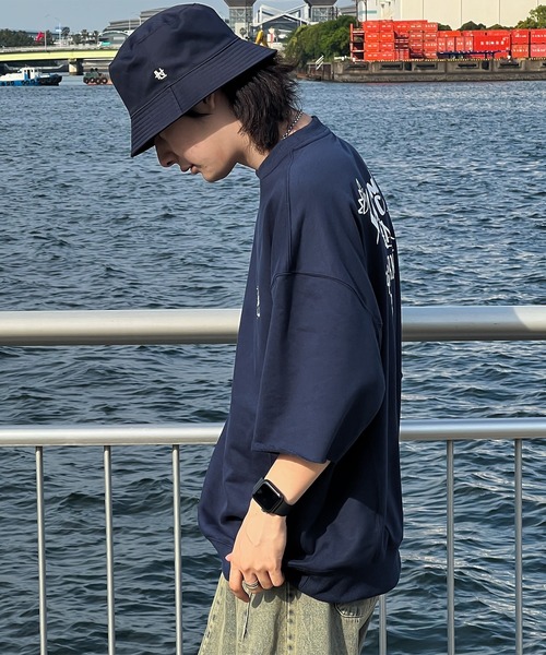 kutir（クティール）の「グラフィック半袖スウェット（スウェット・メンズ・ネイビー/ホワイト系その他/ブラック・LARGE/MEDIUM）」の22枚目の写真