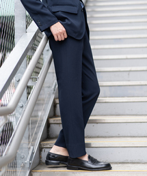 417 EDIFICE | "吸水速乾＆イージーケア"【TEC WAFFLE】シアサッカー テーパードパンツ(スラックス)