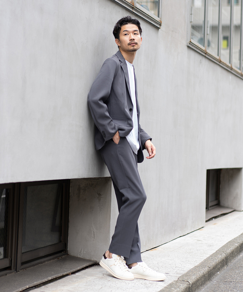 417 EDIFICE（フォーワンセブンエディフィス）の「"吸水速乾＆イージーケア"【TEC WAFFLE】シアサッカー テーパードパンツ（スラックス・メンズ・ネイビー/グレー・SMALL/MEDIUM/LARGE）」の11枚目の写真