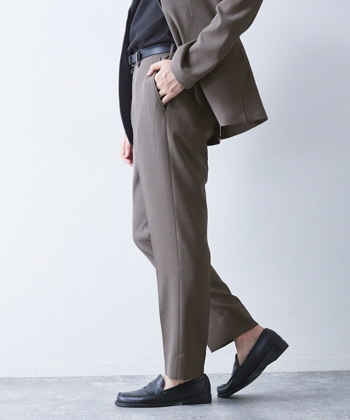 417 EDIFICE（フォーワンセブンエディフィス）の「"吸水速乾＆イージーケア"【TEC WAFFLE】シアサッカー テーパードパンツ（スラックス・メンズ・ネイビー/グレー・SMALL/MEDIUM/LARGE）」の22枚目の写真