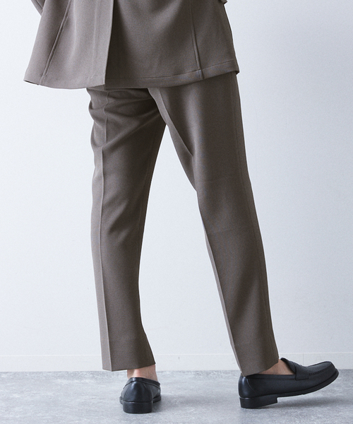 417 EDIFICE（フォーワンセブンエディフィス）の「"吸水速乾＆イージーケア"【TEC WAFFLE】シアサッカー テーパードパンツ（スラックス・メンズ・ネイビー/グレー・SMALL/MEDIUM/LARGE）」の14枚目の写真