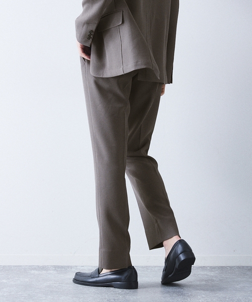 417 EDIFICE（フォーワンセブンエディフィス）の「"吸水速乾＆イージーケア"【TEC WAFFLE】シアサッカー テーパードパンツ（スラックス・メンズ・ネイビー/グレー・SMALL/MEDIUM/LARGE）」の10枚目の写真