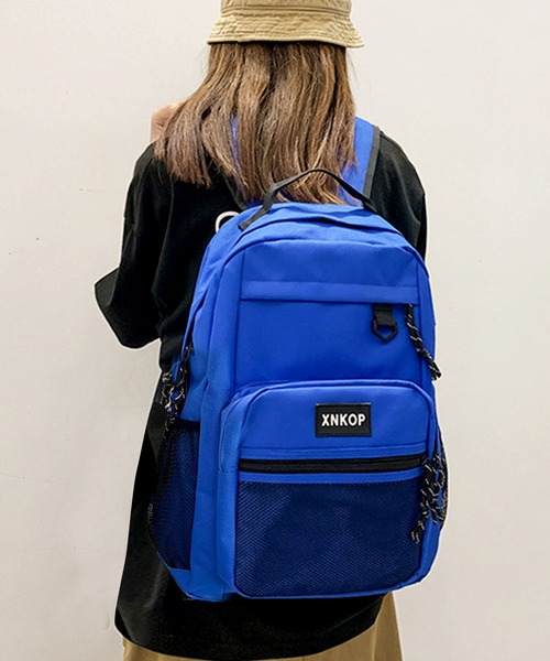 florist（フローリスト）の「【A4対応/撥水】【ユニセックス】配色メッシュストリートカジュアルリュックサック/バックパック/スポーツバッグ（バックパック/リュック・レディース・ブラック/ホワイト・FREE）」の17枚目の写真