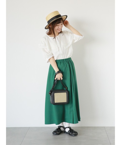 ehka sopo（エヘカソポ）の「ラッフルレース襟ブラウス（シャツ/ブラウス・レディース・ブルー/キナリ/オフホワイト・F）」の5枚目の写真