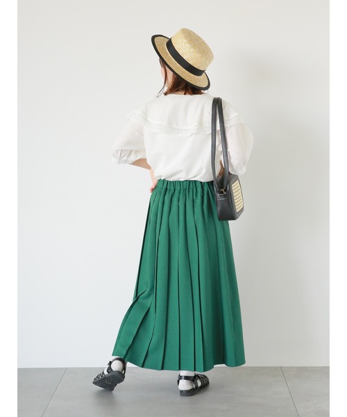 ehka sopo（エヘカソポ）の「ラッフルレース襟ブラウス（シャツ/ブラウス・レディース・ブルー/キナリ/オフホワイト・F）」の7枚目の写真