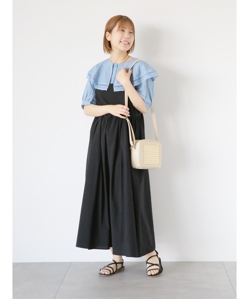 ehka sopo（エヘカソポ）の「ラッフルレース襟ブラウス（シャツ/ブラウス・レディース・ブルー/キナリ/オフホワイト・F）」の14枚目の写真