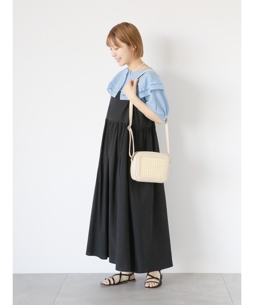 ehka sopo（エヘカソポ）の「ラッフルレース襟ブラウス（シャツ/ブラウス・レディース・ブルー/キナリ/オフホワイト・F）」の15枚目の写真