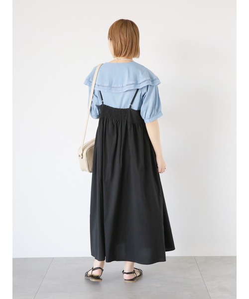 ehka sopo（エヘカソポ）の「ラッフルレース襟ブラウス（シャツ/ブラウス・レディース・ブルー/キナリ/オフホワイト・F）」の17枚目の写真