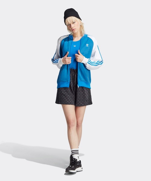 最終価格❕　アディダス　オリジナルス　adidas　レザー　2way　シャツ　袖 セール】トレフォイル モノグラム ショーツ / ハーフパンツ
