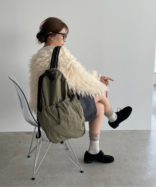 セール】ドローストリングナイロンバックパック（バックパック