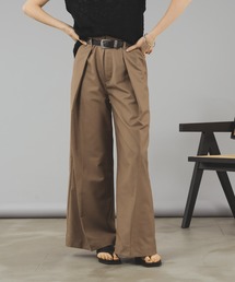HIGH WAIST TUCK WIDE PANTS /ハイウエストタックワイドパンツ