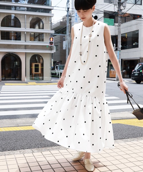 RANDY ランダムドットティアードマーメイドワンピース ランダムドットティアードマーメイドワンピース – Randy