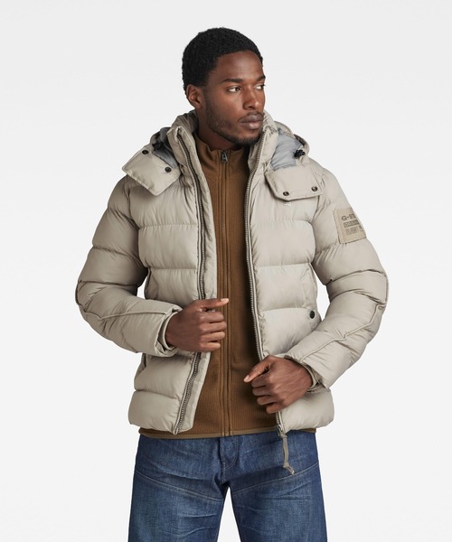 G-STAR(ジースター)の「G-WHISTLER PADDED HOODED JACKET/中綿フードブルゾン/サステナブル(ダウンジャケット/コート・メンズ・グレー系その他/オレンジ/ブルー・LARGE/MEDIUM/SMALL/X-LARGE/X-SMALL)」の4枚目の写真