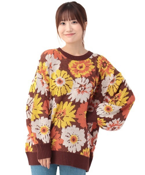 チチカカ（チチカカ）の「フラワージャガードニットプルオーバー