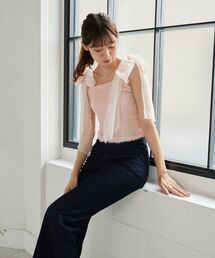 肩リボンプードルビスチェ