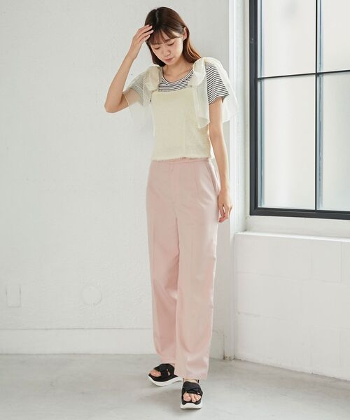 MAJESTIC LEGON（マジェスティックレゴン）の「肩リボンプードルビスチェ（ベスト・レディース・アイボリー/グレー/ピンク/ブラック・MEDIUM）」の22枚目の写真