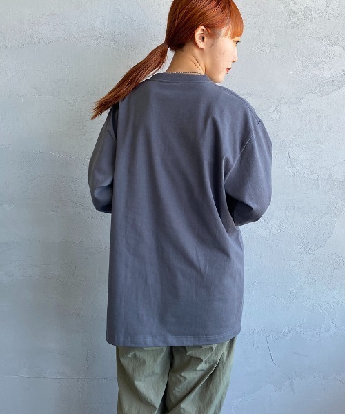 HANES（ヘインズ）の「[HANES/ヘインズ] BEEFY ロングスリーブパックT（Tシャツ/カットソー・レディース・ダークグレー/ホワイト/ブラック・M/L/XL）」の16枚目の写真