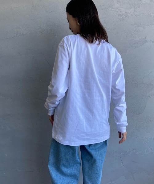 HANES（ヘインズ）の「[HANES/ヘインズ] BEEFY ロングスリーブパックT（Tシャツ/カットソー・レディース・ダークグレー/ホワイト/ブラック・M/L/XL）」の6枚目の写真