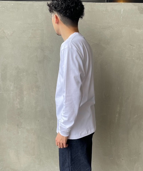 HANES（ヘインズ）の「[HANES/ヘインズ] BEEFY ロングスリーブパックT（Tシャツ/カットソー・レディース・ダークグレー/ホワイト/ブラック・M/L/XL）」の7枚目の写真