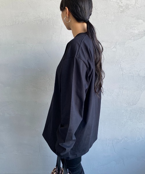 HANES（ヘインズ）の「[HANES/ヘインズ] BEEFY ロングスリーブパックT（Tシャツ/カットソー・レディース・ダークグレー/ホワイト/ブラック・M/L/XL）」の11枚目の写真