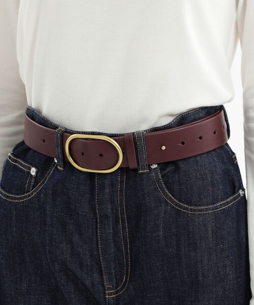 MACKINTOSH PHILOSOPHY（ﾏｯｷﾝﾄｯｼｭ ﾌｨﾛｿﾌｨｰ）の「オーバルバックルワイドベルト（ベルト・レディース・ブラック/ブラウン系その他4・FREE）」の4枚目の写真