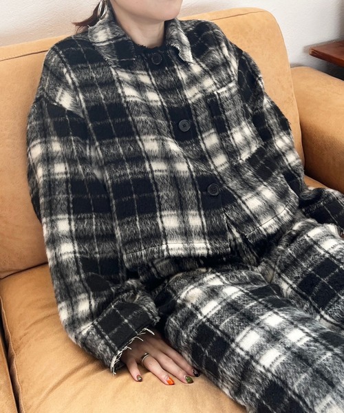 LOWRYS FARM(ローリーズファーム)の「チェックムジシャツ 966591(シャツ/ブラウス・レディース・アイボリー/ホワイト/ブラック/イエロー・FREE)」の8枚目の写真