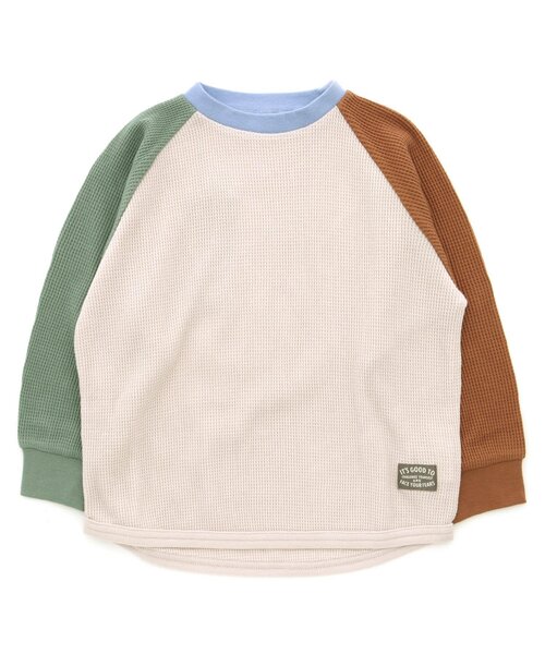 BREEZE（ブリーズ）の「ワッフルバリエーションパジャマ（ルームウェア/パジャマ・キッズ・ベージュ/キャメル/ラベンダー/ブラック/レインボー・140/90/150/100/110/120/80/130）」の10枚目の写真