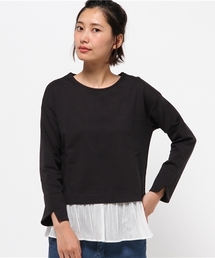 【CAPRICIEUX LE'MAGE】シアーストライプレイヤードプルオーバー