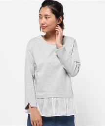 【CAPRICIEUX LE'MAGE】シアーストライプレイヤードプルオーバー