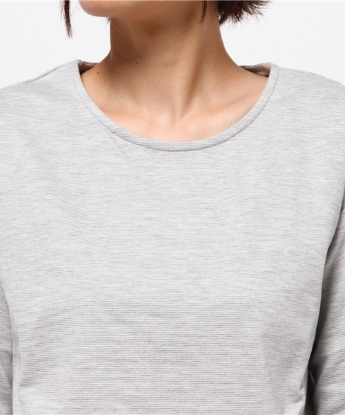OUTLET（アウトレット）の「【CAPRICIEUX LE'MAGE】シアーストライプレイヤードプルオーバー（Tシャツ/カットソー・レディース・ネイビー/グレー・FREE）」の6枚目の写真