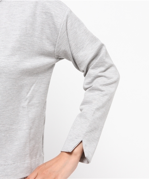 OUTLET（アウトレット）の「【CAPRICIEUX LE'MAGE】シアーストライプレイヤードプルオーバー（Tシャツ/カットソー・レディース・ネイビー/グレー・FREE）」の8枚目の写真