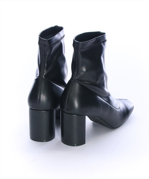 clear（クリア）の「ストレッチショートブーツ［大人 カジュアル フェミニン 着回し力抜群］≪再入荷≫（ブーツ・レディース・ブラック/アイボリー・L/M）」の3枚目の写真