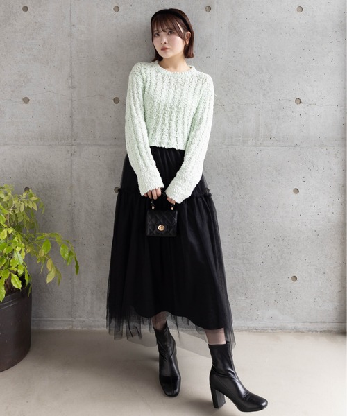 clear（クリア）の「ストレッチショートブーツ［大人 カジュアル フェミニン 着回し力抜群］≪再入荷≫（ブーツ・レディース・ブラック/アイボリー・L/M）」の7枚目の写真