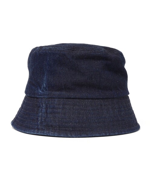 SHIPS（シップス）の「ARCH&LINE:オーガニック コットン DENIM BUCKET HAT（ハット・キッズ・オフホワイト/ブラック/ダークブルー・LARGE）」の4枚目の写真