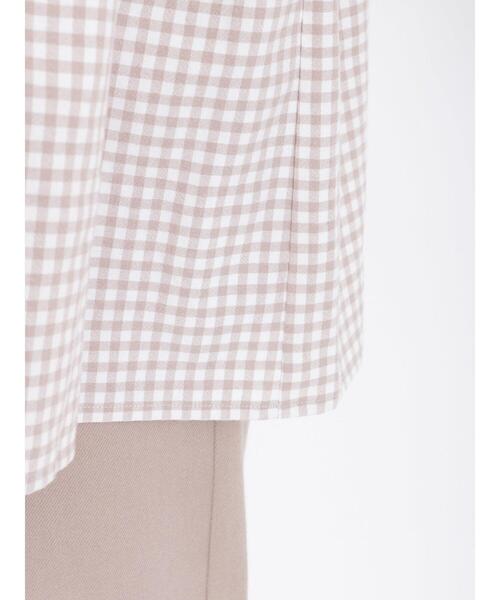 Samansa Mos2(サマンサ モスモス)の「ギンガムチェック配色切替7分袖ブラウス(シャツ/ブラウス・レディース・ベージュ/ブルー/ブラック/レッド・F)」の17枚目の写真