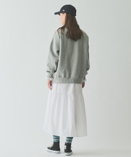 MERLOT（メルロー）の「襟フリルティアードワンピース（ワンピース・レディース・サックスブルー/ブラック/ホワイト・MT/FREE）」の7枚目の写真