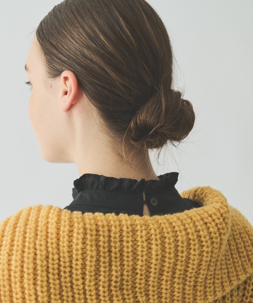 MERLOT（メルロー）の「襟フリルティアードワンピース（ワンピース・レディース・サックスブルー/ブラック/ホワイト・MT/FREE）」の16枚目の写真