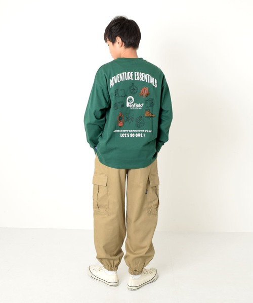 PEN FIELD（ペンフィールド）の「【Penfield】USAコットン・バックツールプリント長袖Tシャツ（その他トップス・キッズ・ホワイト/ベージュ/グリーン・150cm/160cm/170cm/140cm）」の4枚目の写真